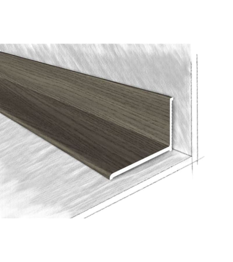 ალუმინის შიგა კუთხე 22,5X12,6მმ #2212-717М 2,70მ Дуб Глина მწარ. KTM