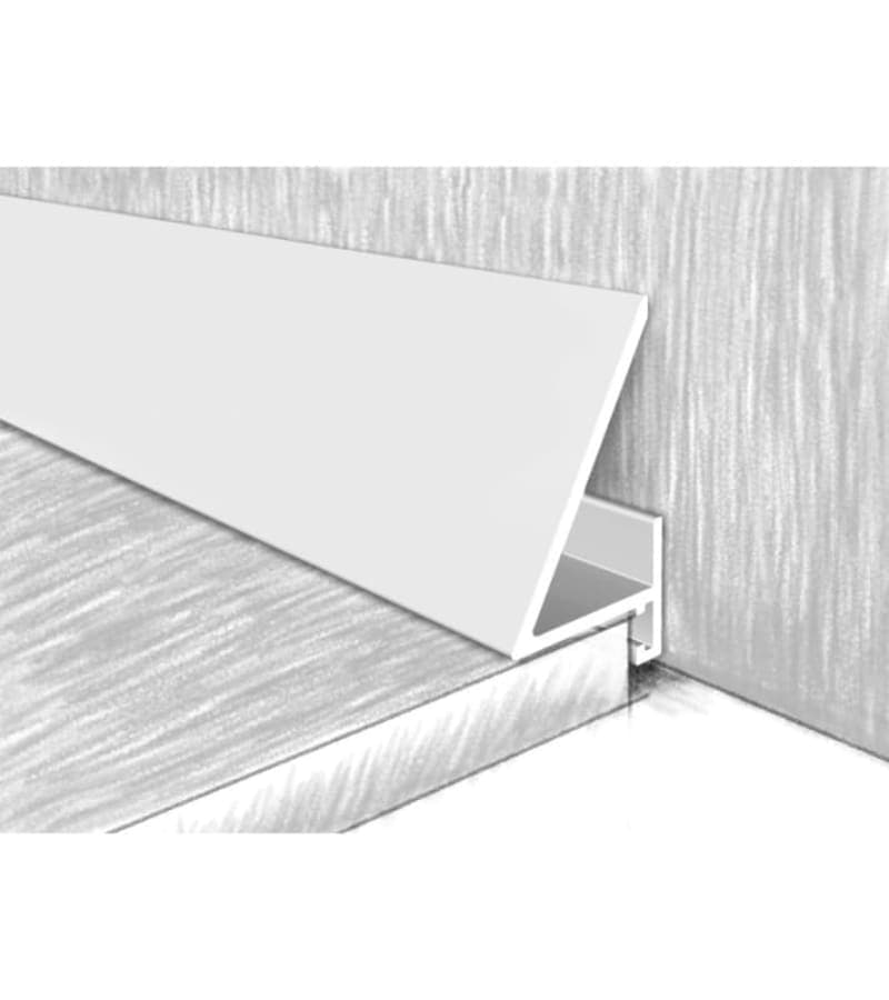 ალუმინის მიკროპლინტუსი 16-25მმ МС1625-013Е 2,4მ БЕЛЫЙ მწარ. KTM