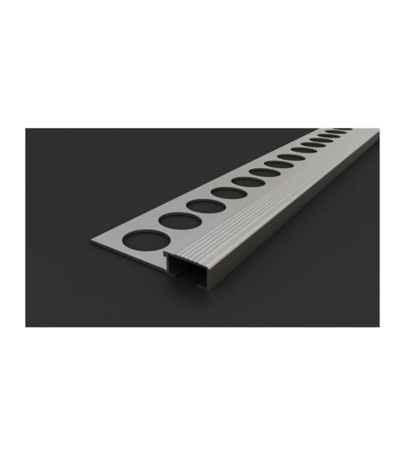 კიბის საფეხურის კანტი ალუმინის გოფრირებული SMT-1041 12მმ 2,7მ მატოვი მწარ. SAMET