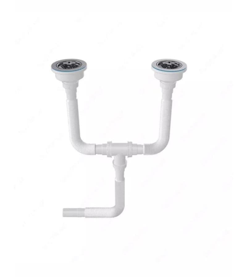 სიფონი ხელსაბანის 2-ნი დიდი თავით Nova #1281