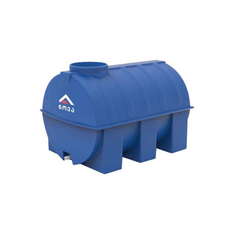 5000 ლ ერთშრიანი ლურჯი ცილინდრულ-ჰორიზონტალური ავზი NOVA