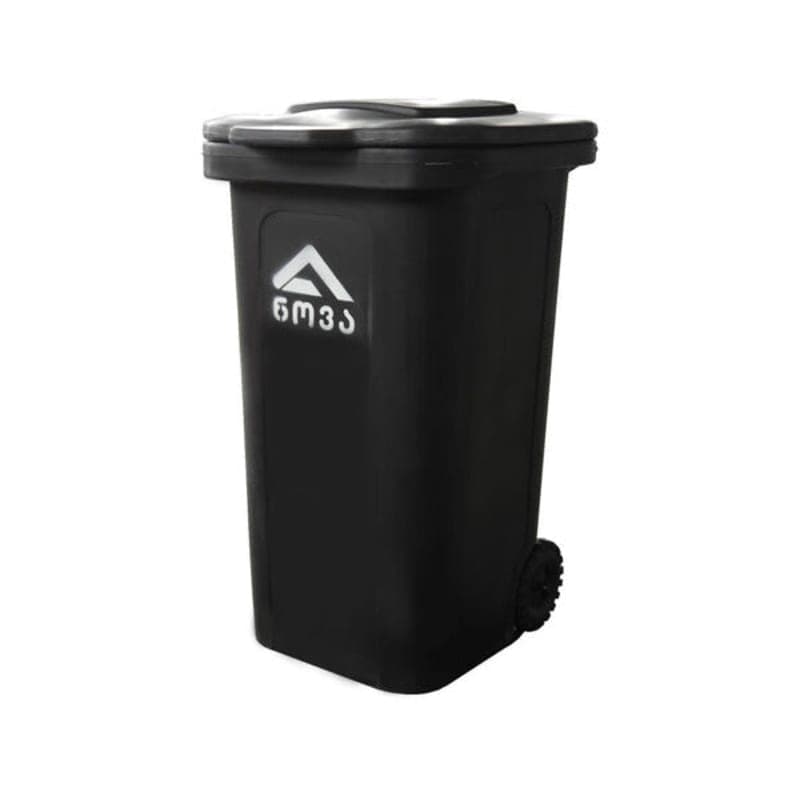 240 ლ პოლიეთილენის სანაგვე ურნა შავი