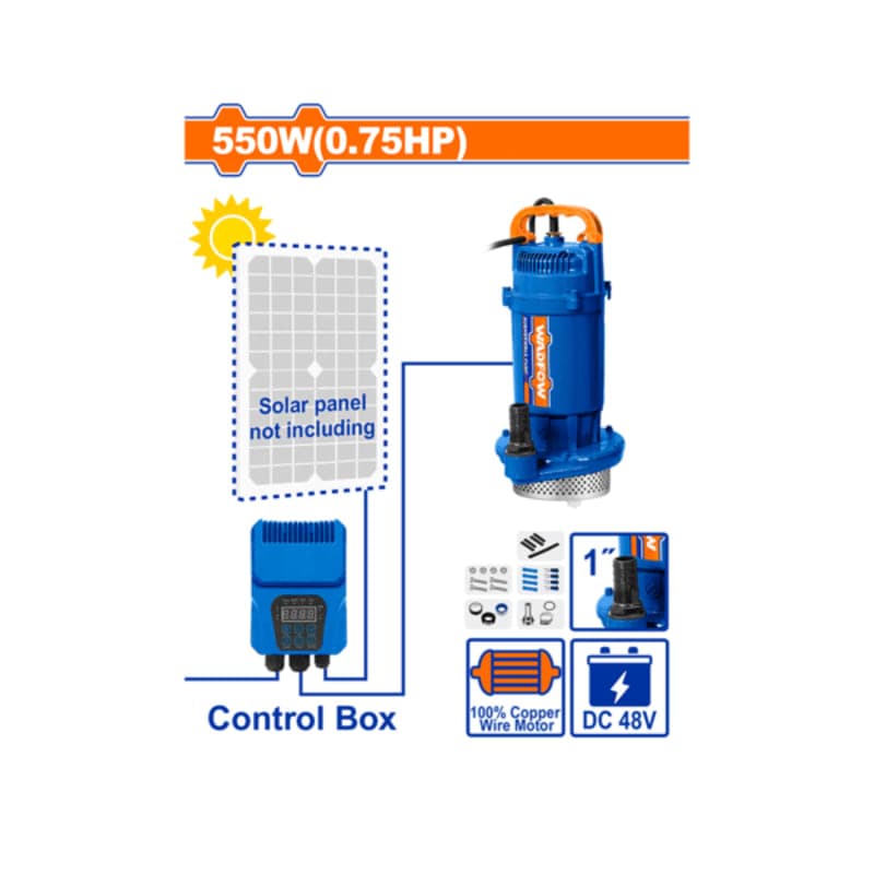 მზის სისტემაზე მომუშავე წყალქვეშა ტუმბო 48V-25M (WWPQDC02) WADFOW