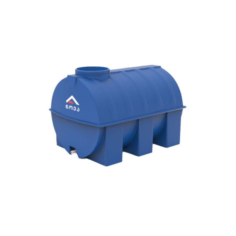 3000 ლ ერთშრიანი ლურჯი ცილინდრულ-ჰორიზონტალური ავზი NOVA