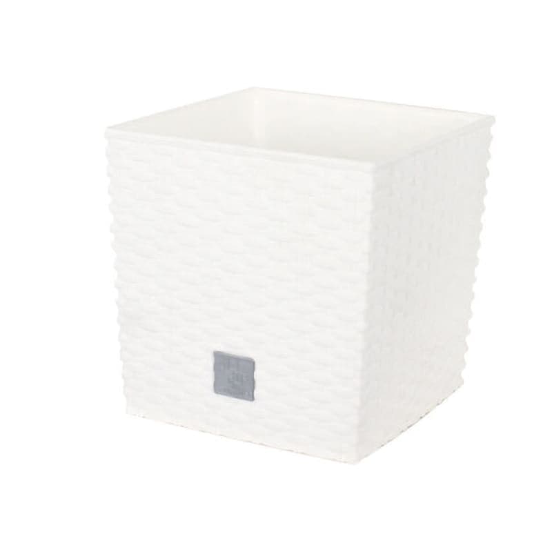 პლასტმასის ქოთანი სადგამით თეთრი 200მმ DRTSL S449