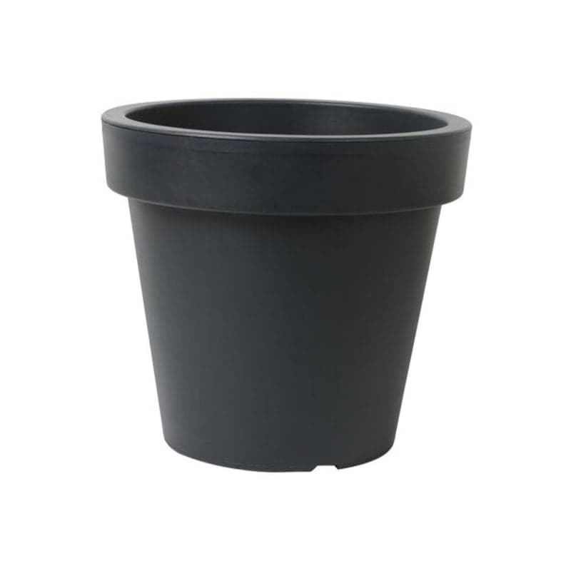 პლასტმასის ქოთანი სადგამითDLOF შავი 400მმ S433