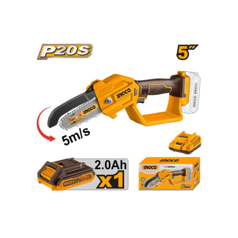 მინი ჯაჭვური ხერხი 20V Li-Ion Proline INGCO (CGSLI20581)