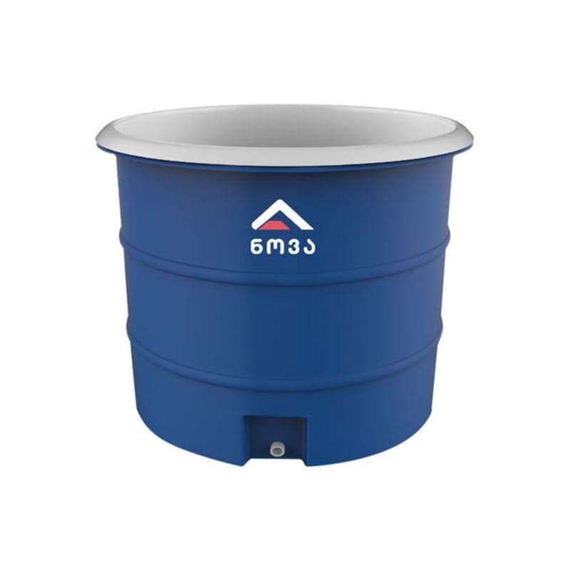 750 ლ ორშრიანი ლურჯი-თეთრი ღია ავზი თავსახურით (ჩანი) NOVA