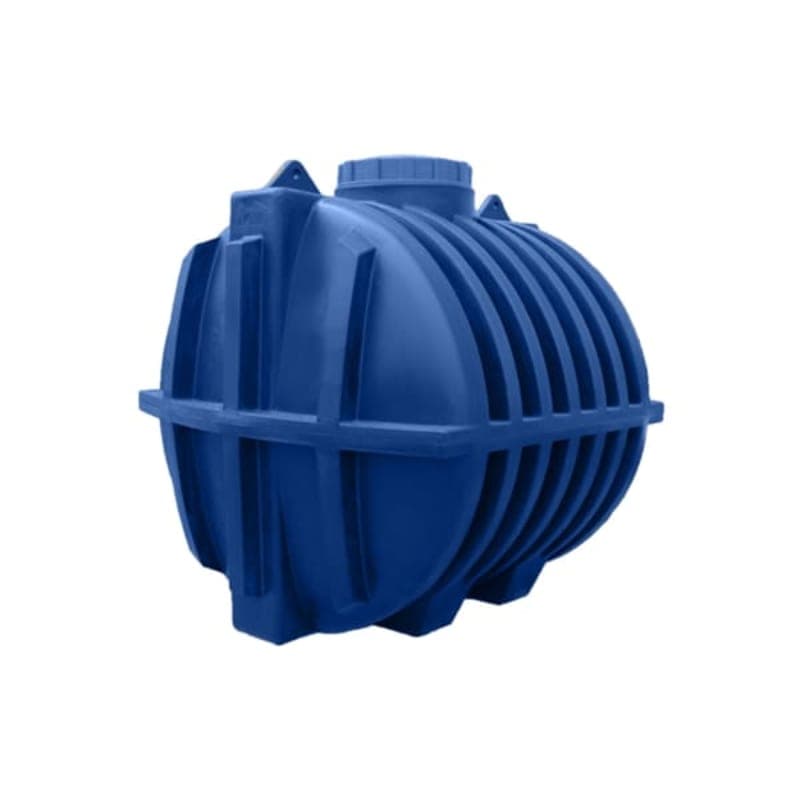 5000 ლ ორშრიანი ლურჯი-თეთრი ცილინდრულ-ჰორიზონტალური სეპტიკური ავზი NOVA