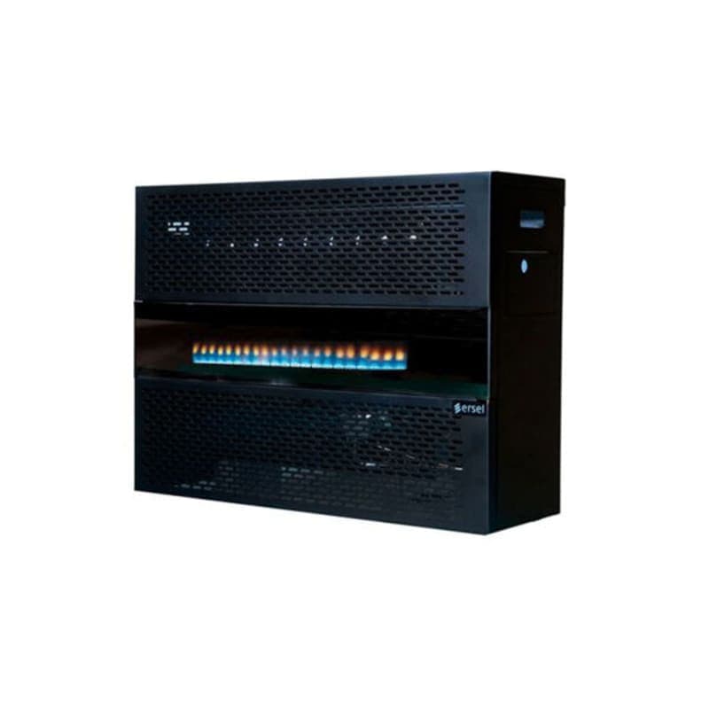 გაზის გამათბობელი ბუხრის ეფექტით შავი 9000 ERSEL EHS9000KCS