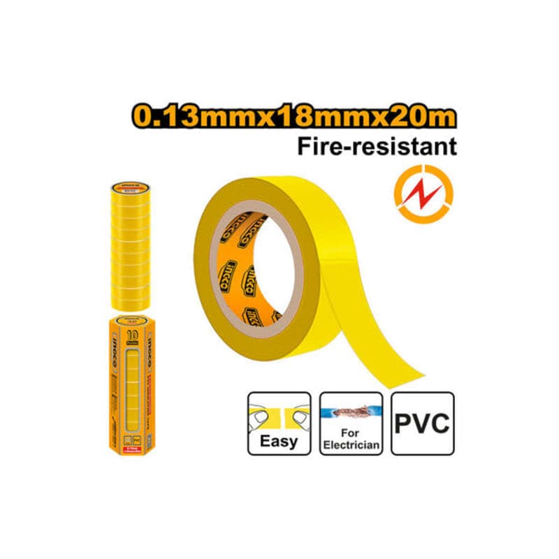 საიზოლაციო ლენტი 18მმX20მ PVC (HPET1011) INGCO