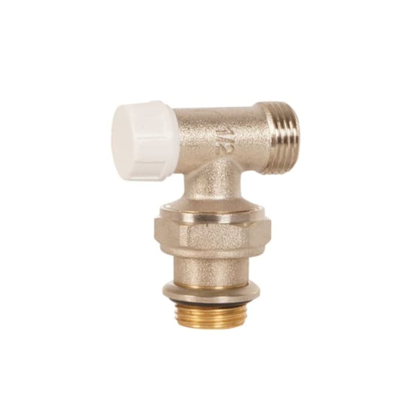 რადიატორის ვენტილი კუთხური ჩამკეტით და საყელურით 1/2 397S ITAP