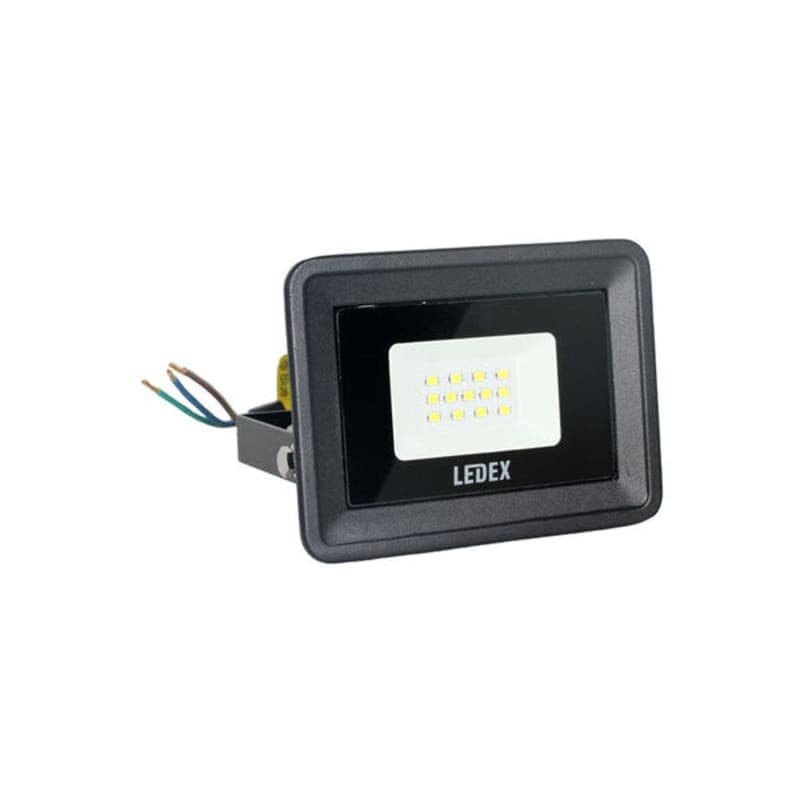 LED პროჟექტორი შავი 10ვტ 6500კ LEDEX IP65