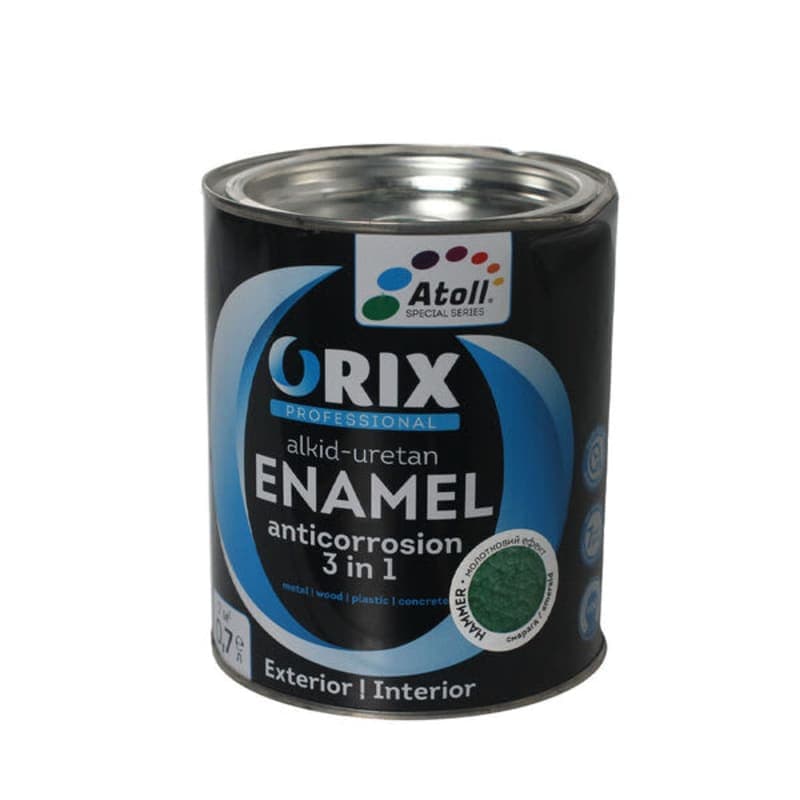 0.7კგ ანტიკოროზიული საღებავი ზურმუხტი ORIX HAMMER