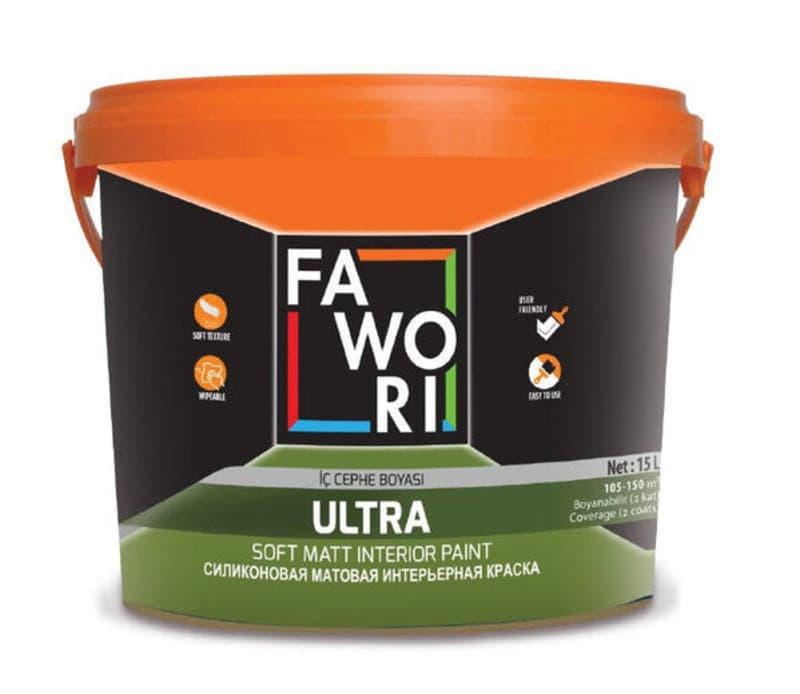 2.5 ლ სილიკონიანი თეთრი საღებავი FAWORI ULTRA