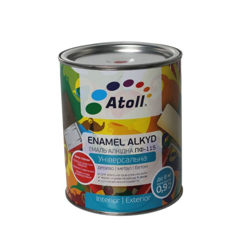 0.8კგ ემალის საღებავი წითელი ATOLL ПФ-115