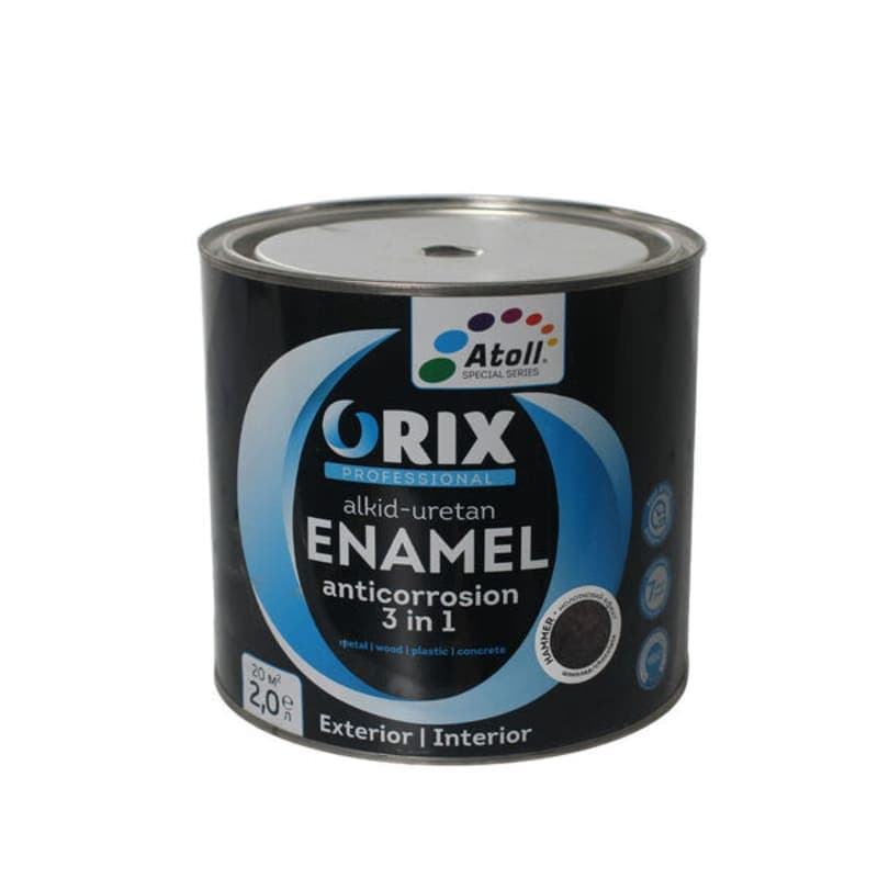 2კგ ანტიკოროზიული საღებავი შოკოლადისფერი ORIX HAMMER