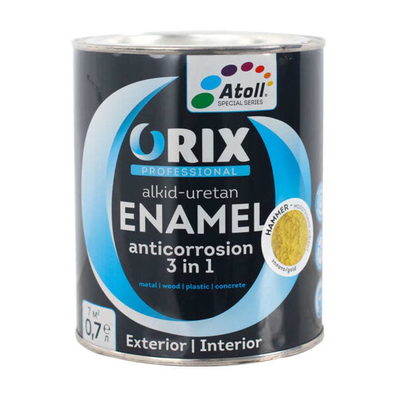 0.7კგ ანტიკოროზიული საღებავი ოქროსფერი ORIX HAMMER