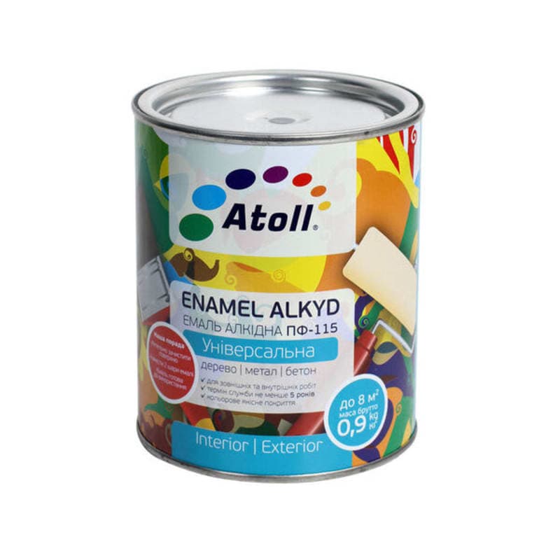 0.8კგ ემალის საღებავი მუქი ყავისფერი ATOLL ПФ-115