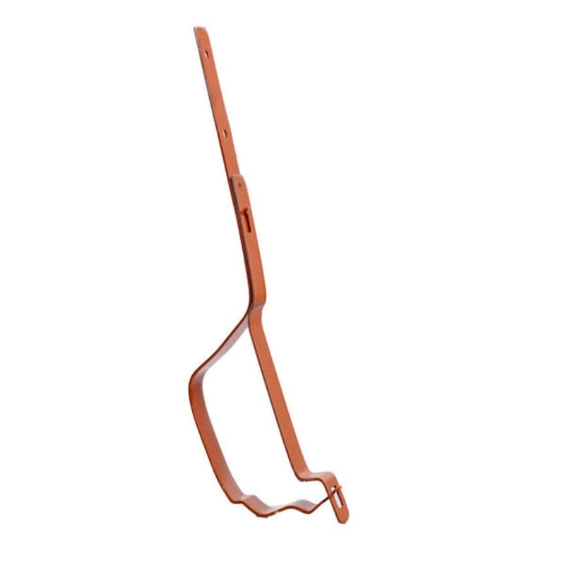 საწვიმარი ღარის სამაგრი 2მმ მოთუთიებული დაფარული საღებავით RAL 8004