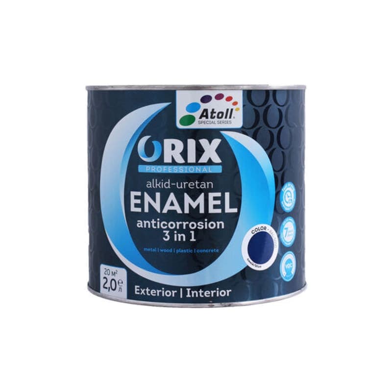 ანტიკოროზიული საღებავი ლურჯი 2.4 კგ ORIX RAL 5010