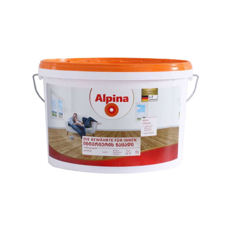 5 ლ საღებავი ინტერიერის ნაცადი ALPINA