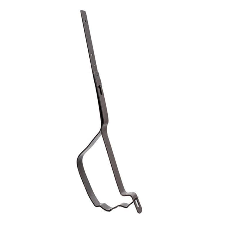 საწვიმარი ღარის სამაგრი 2მმ მოთუთიებული დაფარული საღებავით RAL 8019