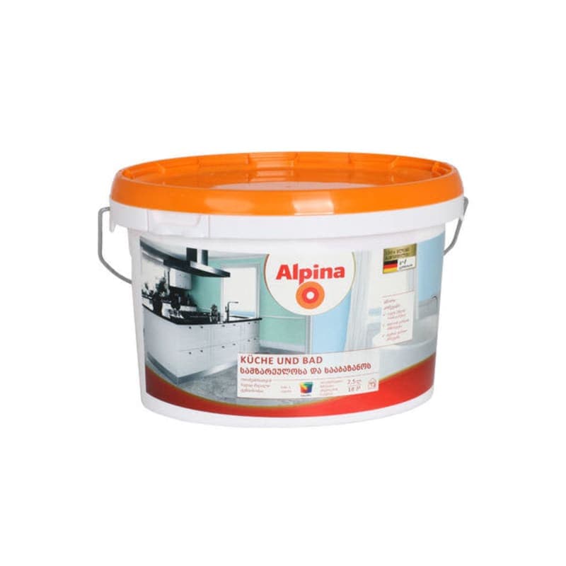 2.5 ლ საღებავი სამზარეულოსა და სააბაზანოს ALPINA ბ1