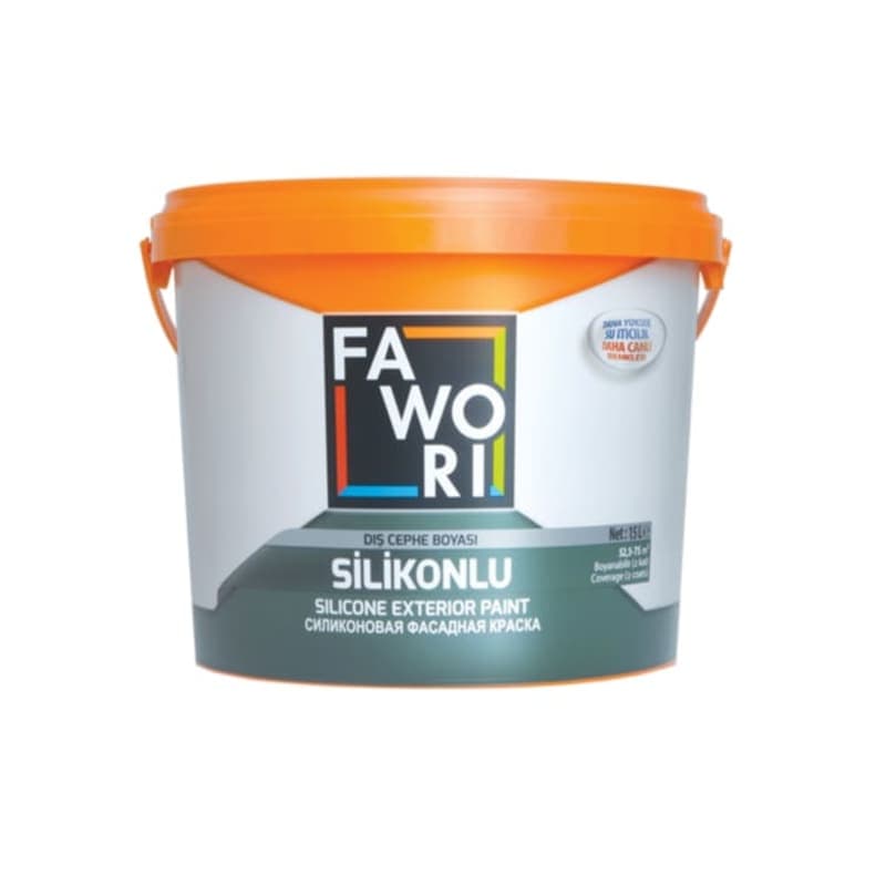 15ლ ექსტერიერის სილიკონიანი თეთრი საღებავი FAWORI