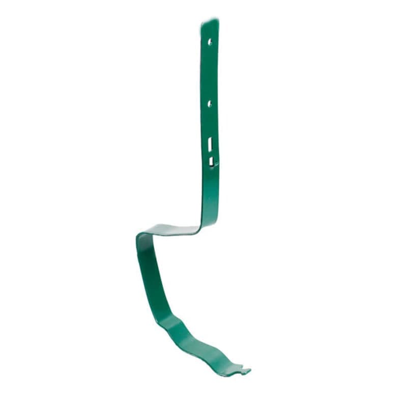 საწვიმარი ღარის სამაგრი 2მმ მოთუთიებული დაფარული საღებავით RAL 6005