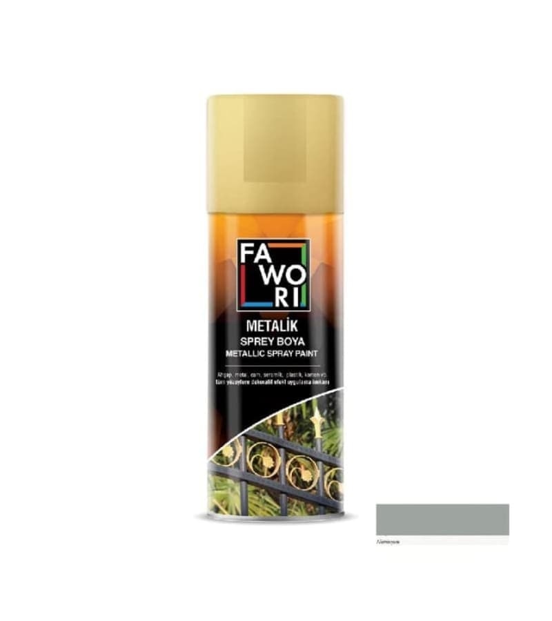 აკრილის საღებავი FAWORI აეროზოლი 400მლ. 9006 ალუმინიუმი (Aluminium)