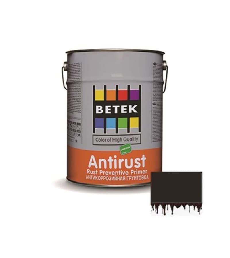 საღებავი Betek Antirust 15ლტ შავი